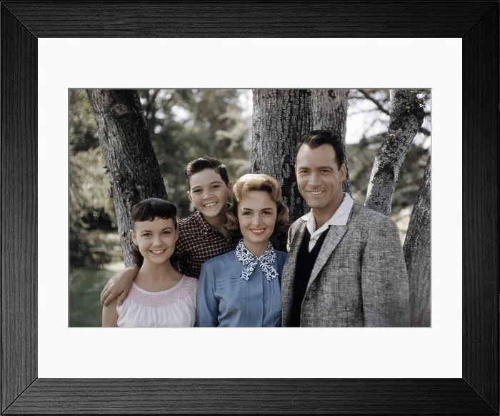 Framed Print : THE DONNA REED SHOW, from left: Shelley Fabares, Paul Petersen, Donna Reed, Carl Betz, (1960), 1958-1966 Framed Print : THE DONNA REED SHOW, from left: Shelley Fabares, Paul Petersen, Donna Reed, Carl Betz, (1960), 1958-1966