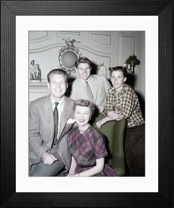 Framed Print : THE ADVENTURES OF OZZIE AND HARRIET, from top down: David Nelson, Harriet Nelson, Ozzie Nelson, Ricky Nelson, (1950s), 1952-1966 Framed Print : THE ADVENTURES OF OZZIE AND HARRIET, from top down: David Nelson, Harriet Nelson, Ozzie Nelson, Ricky Nelson, (1950s), 1952-1966