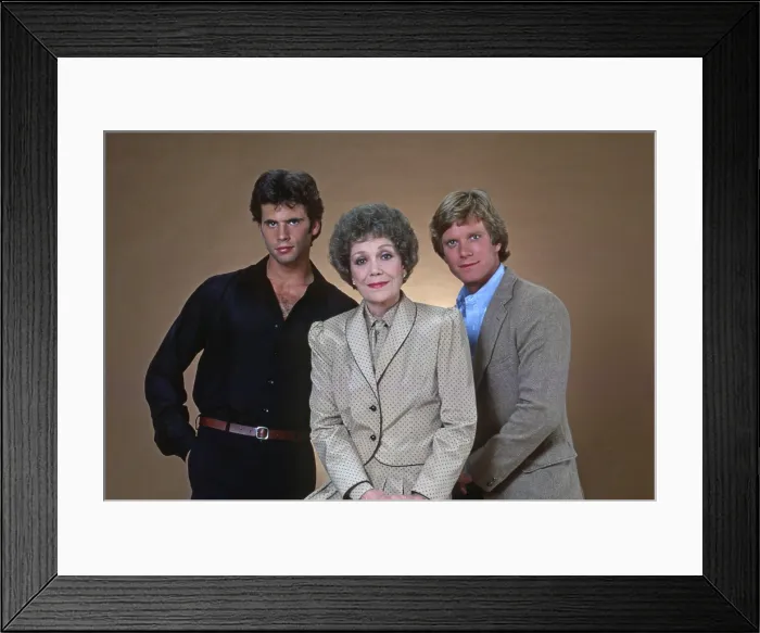 Framed Print : FALCON CREST, from left: Lorenzo Lamas, Jane Wyman, Robert Foxworth, (July 1981), 1981-90 Framed Print : FALCON CREST, from left: Lorenzo Lamas, Jane Wyman, Robert Foxworth, (July 1981), 1981-90