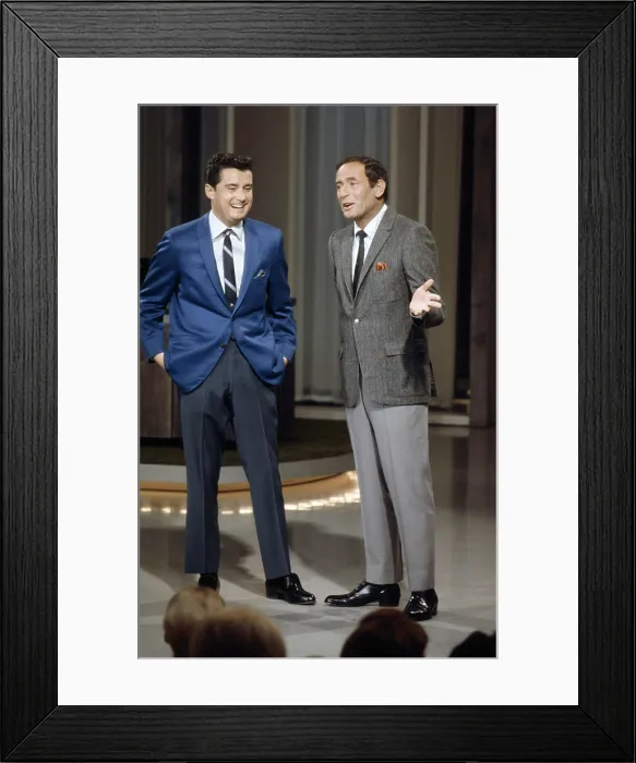 Framed Print : THE JOEY BISHOP SHOW, From left: Regis Philbin, Joey Bishop, host, (aired 1967-1969) Framed Print : THE JOEY BISHOP SHOW, From left: Regis Philbin, Joey Bishop, host, (aired 1967-1969)