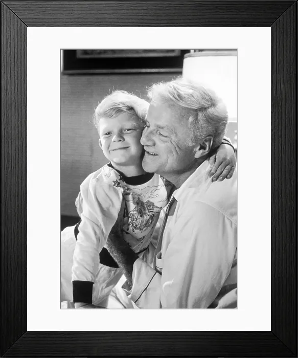 Framed Print : FAMILY AFFAIR, from left, Johnny Whitaker, Brian Keith, 1966-71
