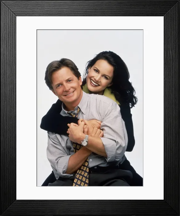 Framed Print : SPIN CITY, from left: Michael J. Fox, Carla Gugino, (1996), 1996-2002 Framed Print : SPIN CITY, from left: Michael J. Fox, Carla Gugino, (1996), 1996-2002