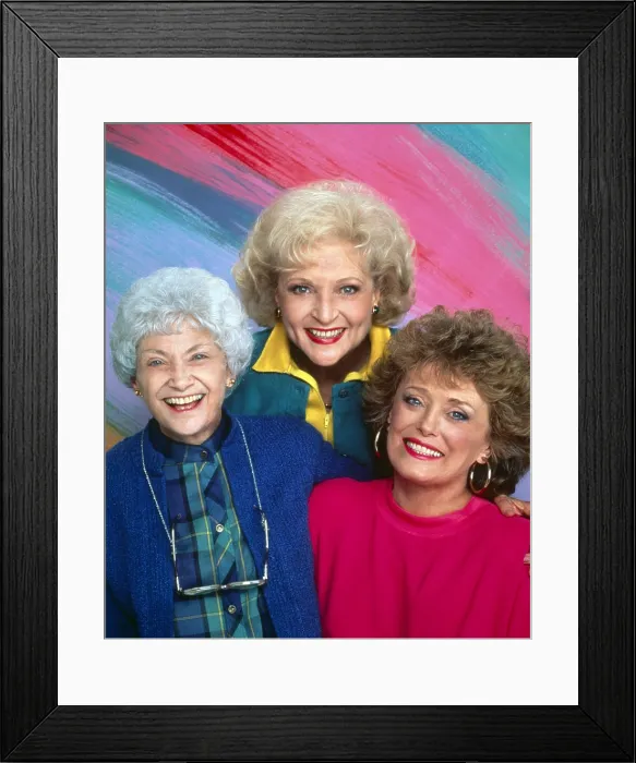 Framed Print : THE GOLDEN PALACE, from left, Estelle Getty, Betty White, Rue McClanahan, 1992-93