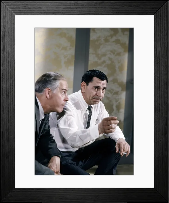 Framed Print : DRAGNET 1967, (aka DRAGNET), from left, Henry Morgan, Jack Webb, 1967-70 (1967 photo)