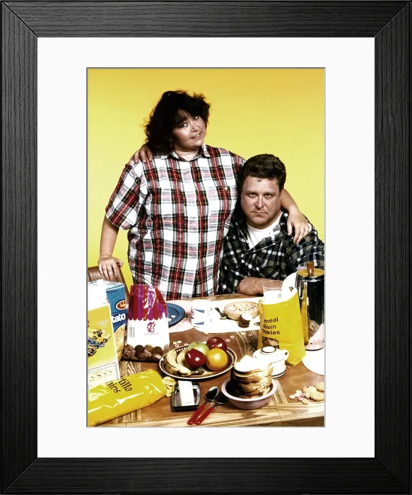 Framed Print : ROSEANNE, from left, Roseanne, John Goodman, 1988-2018 (1988 photo) Framed Print : ROSEANNE, from left, Roseanne, John Goodman, 1988-2018 (1988 photo)