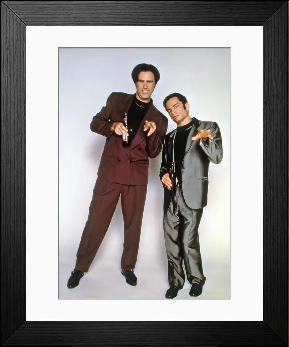 Framed Print : SATURDAY NIGHT LIVE, from left: Will Ferrell, Chris Kattan as the Roxbury Guys 1975
