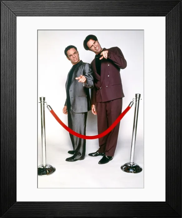 Framed Print : SATURDAY NIGHT LIVE, from left: Will Ferrell, Chris Kattan as the Roxbury Guys 1975