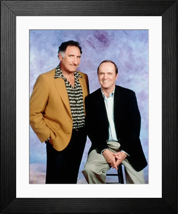 Framed Print : GEORGE & LEO, from left, Judd Hirsch, Bob Newhart, 1997-98