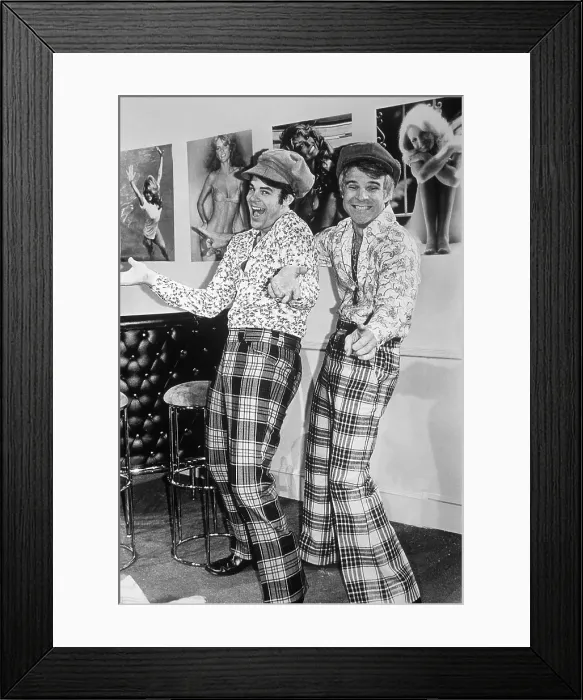 Framed Print : SATURDAY NIGHT LIVE, from left: Dan Aykroyd, Steve Martin, (as The Two Wild & Crazy Guys), 1975