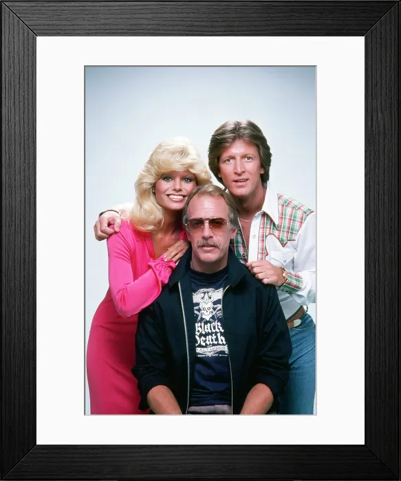 Framed Print : WKRP IN CINCINNATI, from left: Loni Anderson, Gary Sandy, Howard Hesseman, 1978-1982