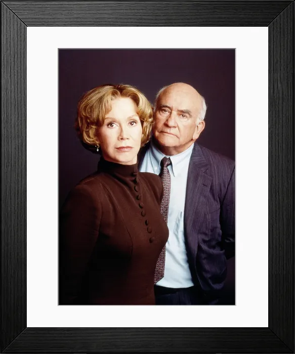 Framed Print : PAYBACK, from left: Mary Tyler Moore, Edward Asner, 1997 Framed Print : PAYBACK, from left: Mary Tyler Moore, Edward Asner, 1997