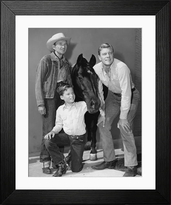 Framed Print : FURY, from left: William Fawcett, Bobby Diamond, Peter Graves, (1955), 1955-1960