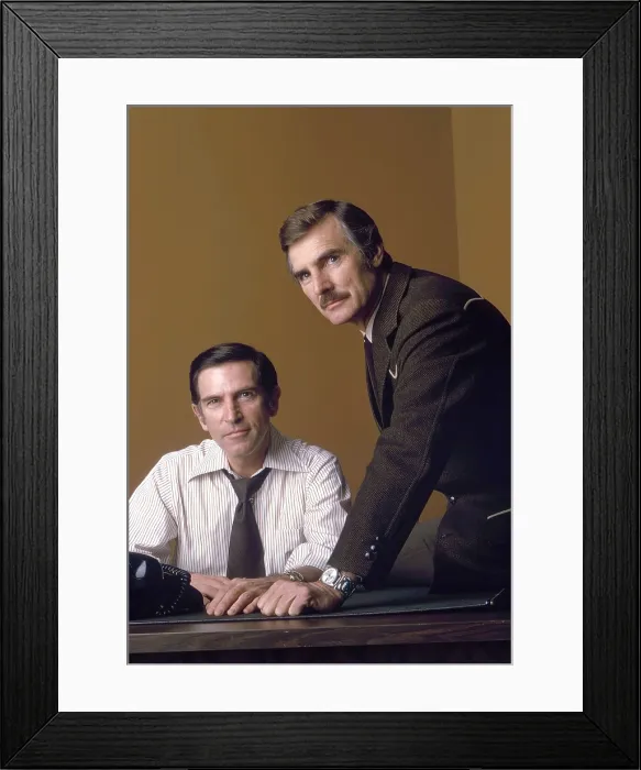 Framed Print : MCCLOUD, from left: J.D. Cannon, Dennis Weaver, 1974, (1970-1977) Framed Print : MCCLOUD, from left: J.D. Cannon, Dennis Weaver, 1974, (1970-1977)