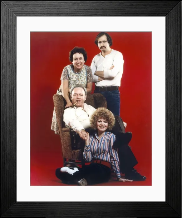 Framed Print : ALL IN THE FAMILY, clockwise from top left: Jean Stapleton, Rob Reiner, Sally Struthers, Carroll O'Connor, (1971), 1971-79 Framed Print : ALL IN THE FAMILY, clockwise from top left: Jean Stapleton, Rob Reiner, Sally Struthers, Carroll O'Connor, (1971), 1971-79
