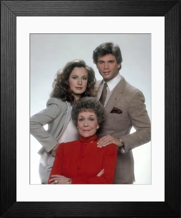Framed Print : FALCON CREST, from left: Ana Alicia, Jane Wyman, Lorenzo Lamas, (1982), 1981-1990