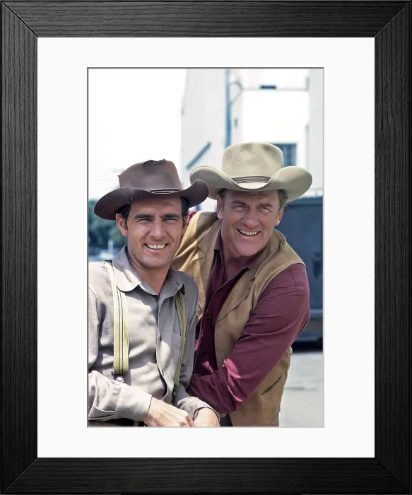 Framed Print : GUNSMOKE, from left: Dennis Weaver, James Arness, (1963), 1955-1975
