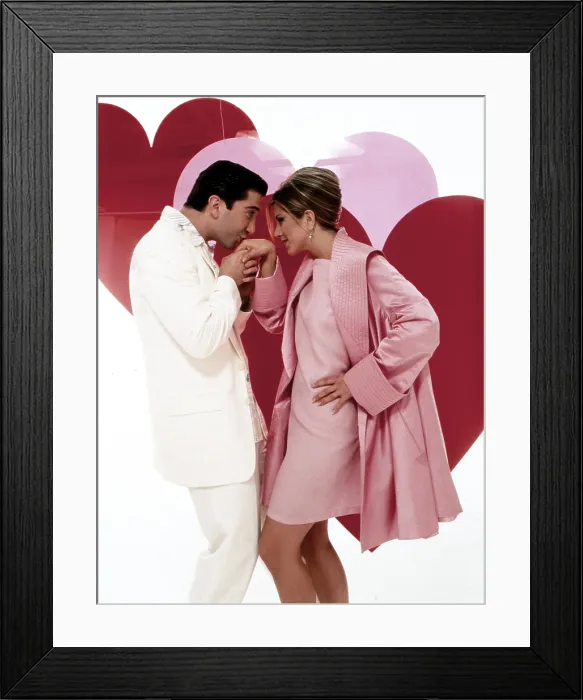 Framed Print : FRIENDS, from left, David Schwimmer, Jennifer Aniston, 1994-2004 (1996 photo) Framed Print : FRIENDS, from left, David Schwimmer, Jennifer Aniston, 1994-2004 (1996 photo)