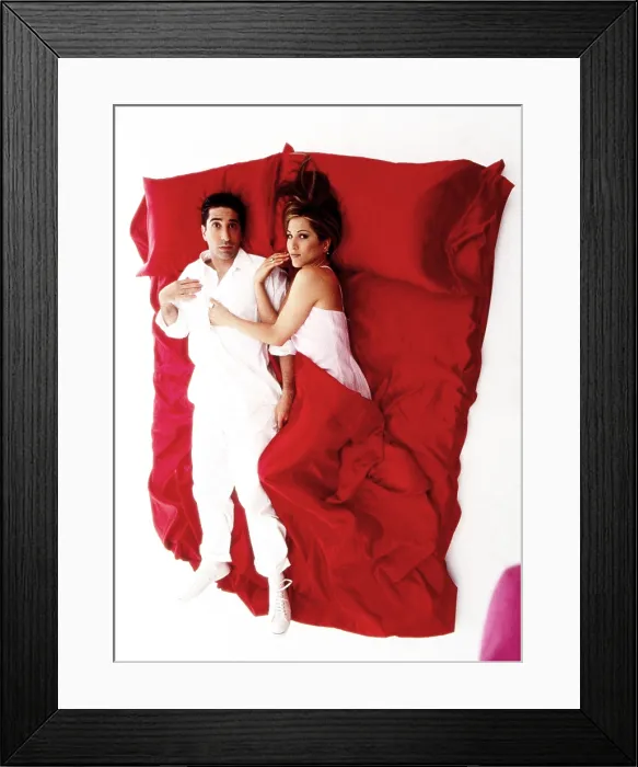 Framed Print : FRIENDS, from left, David Schwimmer, Jennifer Aniston, 1994-2004 (1996 photo)