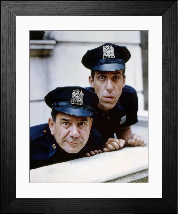 Framed Print : CAR 54, WHERE ARE YOU?, from left: Fred Gwynne, Joe E. Ross, (1961), 1961-1963