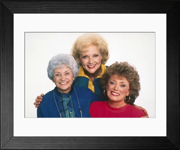 Framed Print : THE GOLDEN PALACE, from left, Estelle Getty, Betty White, Rue McClanahan, 1992-93 Framed Print : THE GOLDEN PALACE, from left, Estelle Getty, Betty White, Rue McClanahan, 1992-93