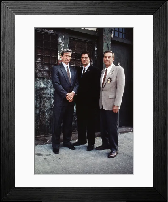 Framed Print : EXILED, from left, Sam Waterston, Chris Noth, Jerry Orbach, 1998