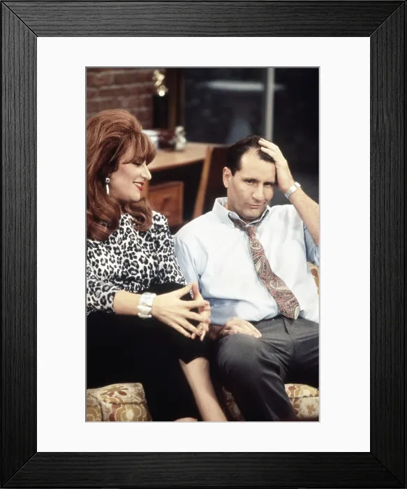 Framed Print : MARRIED...WITH CHILDREN, (aka MARRIED WITH CHILDREN), from left: Katey Sagal, Ed O'Neill, 1987-1997