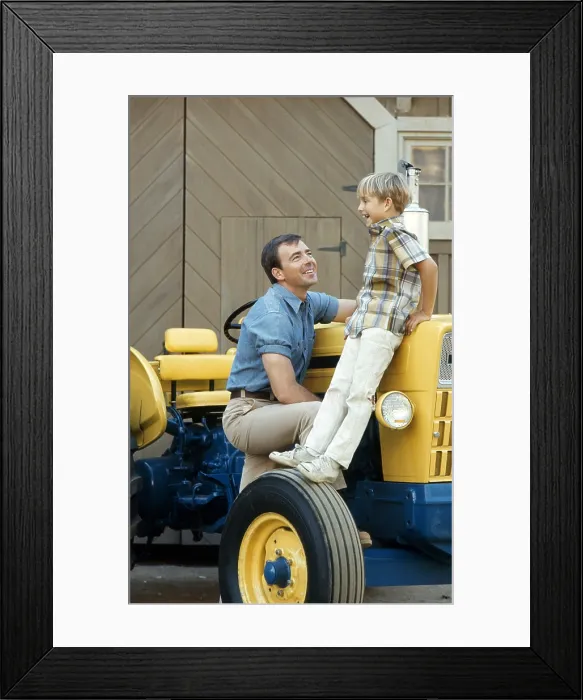 Framed Print : MAYBERRY R.F.D. from left, Ken Berry, Buddy Foster, 1968-71 (1968 photo)