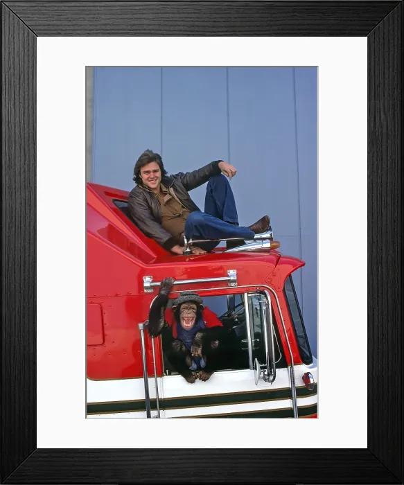 Framed Print : B.J. & THE BEAR, Greg Evigan, Sam the Chimp, (1979), 1978-1981