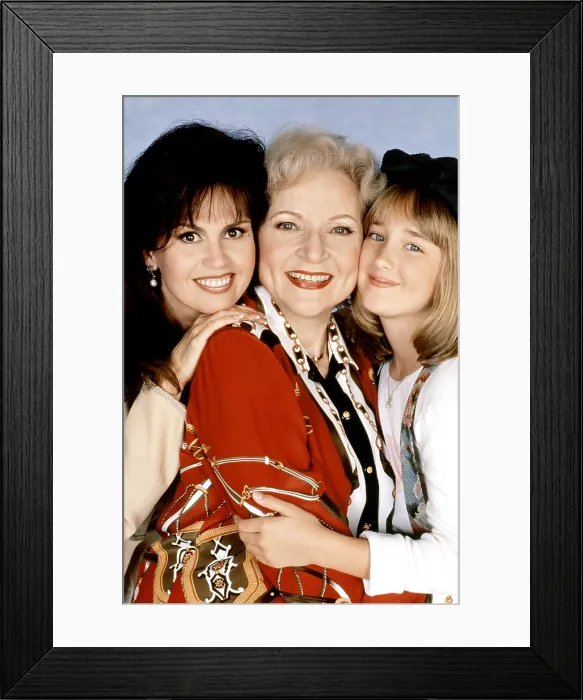 Framed Print : MAYBE THIS TIME, from left, Betty White, Marie Osmond, Ashley Johnson, 1995-96