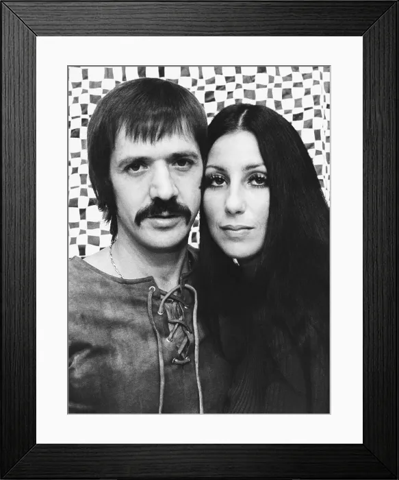 Framed Print : THE SONNY AND CHER COMEDY HOUR, from left: Sonny Bono, Cher, (1971), 1971-1974