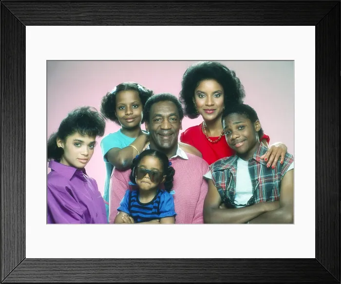 Framed Print : THE COSBY SHOW, from left, Lisa Bonet, Tempestt Bledsoe, Bill Cosby, Keshia Knight Pulliam, Phylicia Rashad, Malcolm-Jamal Warner, 1984-92 Framed Print : THE COSBY SHOW, from left, Lisa Bonet, Tempestt Bledsoe, Bill Cosby, Keshia Knight Pulliam, Phylicia Rashad, Malcolm-Jamal Warner, 1984-92