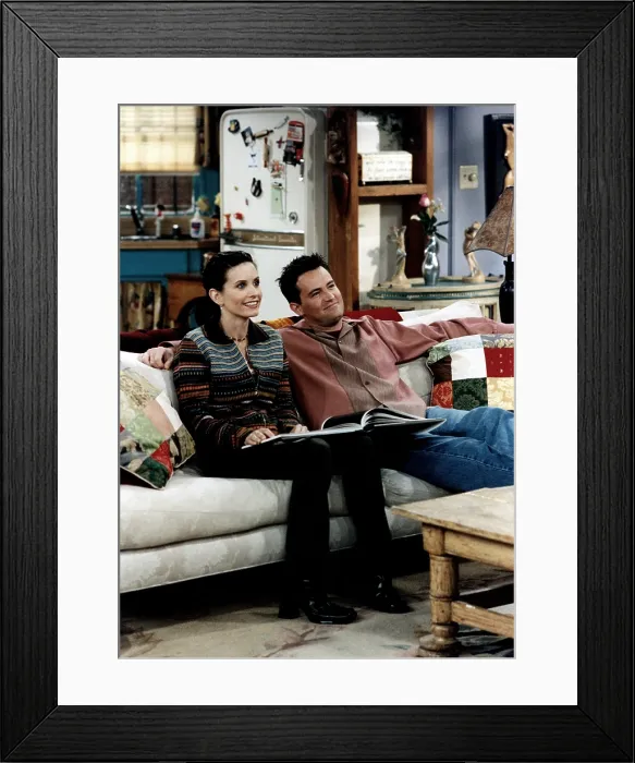 Framed Print : FRIENDS, from left, Courteney Cox, Matthew Perry, 1994-2004