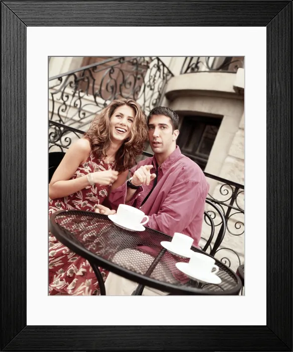 Framed Print : FRIENDS, from left, Jennifer Aniston, David Schwimmer, 1994-2004 (1994 photo) Framed Print : FRIENDS, from left, Jennifer Aniston, David Schwimmer, 1994-2004 (1994 photo)