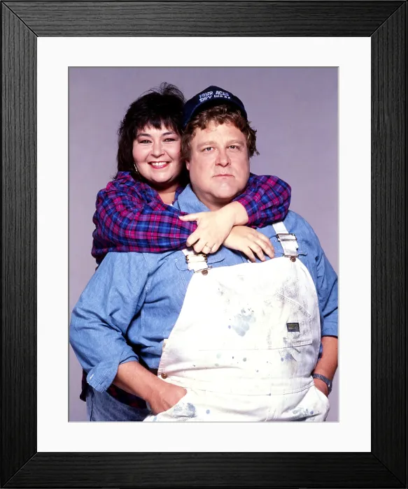 Framed Print : ROSEANNE, from left, Roseanne, John Goodman, 1988-2018 (c. 1989 photo) Framed Print : ROSEANNE, from left, Roseanne, John Goodman, 1988-2018 (c. 1989 photo)