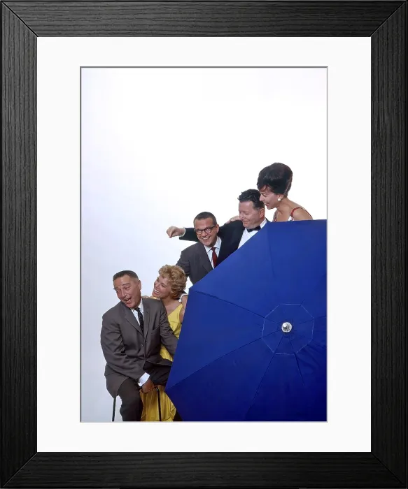 Framed Print : I'VE GOT A SECRET, from left: Garry Moore, Betsy Palmer, Bill Cullen, Henry Morgan, Bess Myerson, 1952-1967