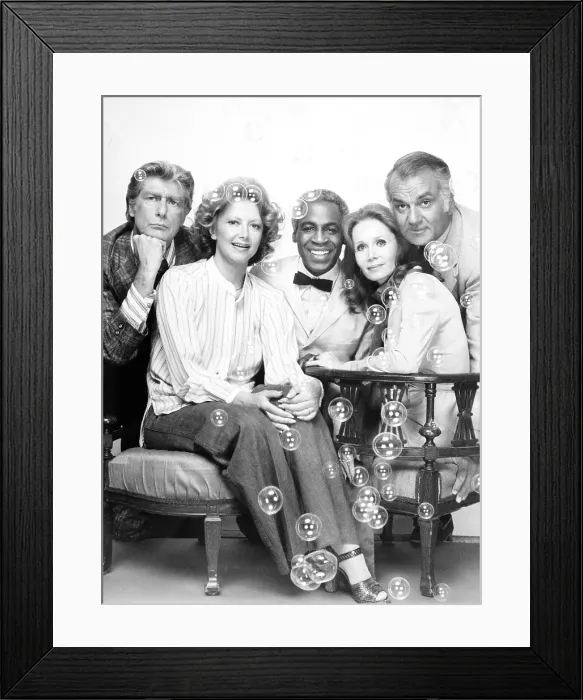 Framed Print : SOAP, from left, Richard Mulligan, Cathryn Damon, Robert Guillaume, Katherine Helmond, Robert Mandan, 1977-81 Framed Print : SOAP, from left, Richard Mulligan, Cathryn Damon, Robert Guillaume, Katherine Helmond, Robert Mandan, 1977-81