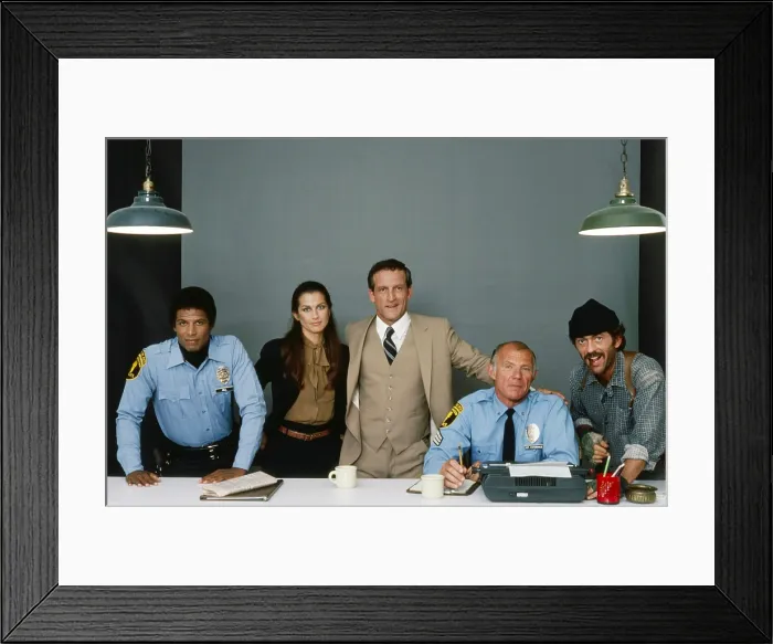 Framed Print : HILL STREET BLUES, from left: Michael Warren, Veronica Hamel, Daniel J. Travanti, Michael Conrad, Bruce Weitz, (Season 1), 1981-87 Framed Print : HILL STREET BLUES, from left: Michael Warren, Veronica Hamel, Daniel J. Travanti, Michael Conrad, Bruce Weitz, (Season 1), 1981-87