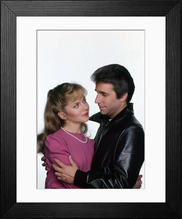 Framed Print : HAPPY DAYS, from left, Linda Purl, Henry Winkler, 1974-84 (1982 photo)