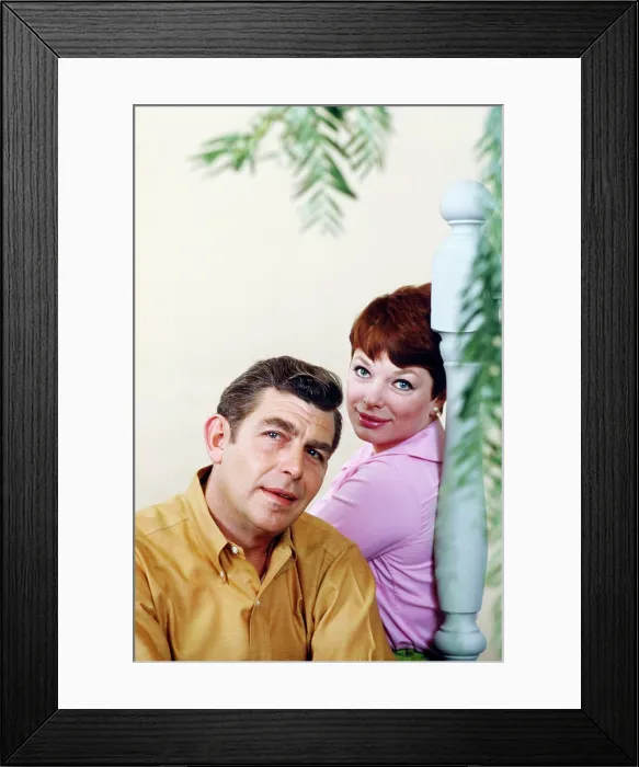 Framed Print : THE ANDY GRIFFITH SHOW, from left, Andy Griffith, Aneta Corsaut, 1960-68 (1967 photo)