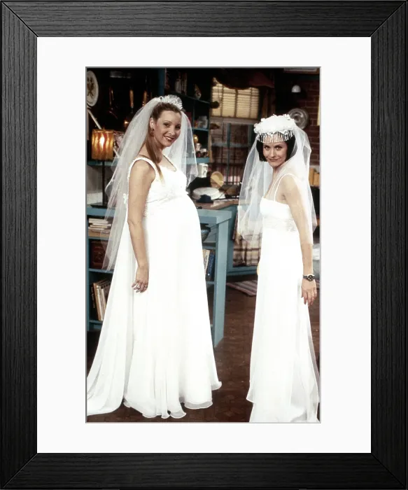 Framed Print : FRIENDS, from left, Lisa Kudrow, Courteney Cox, The One with All the Wedding Dresses (season 4, aired April 16, 1998), 1994-2004 Framed Print : FRIENDS, from left, Lisa Kudrow, Courteney Cox, The One with All the Wedding Dresses (season 4, aired April 16, 1998), 1994-2004