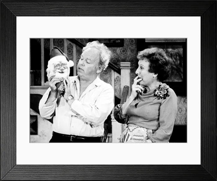 Framed Print : ALL IN THE FAMILY, from left, Carroll O'Connor, Jean Stapleton, The Draft Dodger (season 7, aired December 25, 1976), 1971-79 Framed Print : ALL IN THE FAMILY, from left, Carroll O'Connor, Jean Stapleton, The Draft Dodger (season 7, aired December 25, 1976), 1971-79