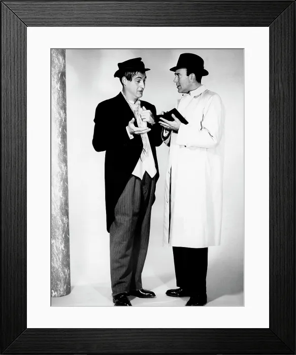 Framed Print : SATURDAY NIGHT REVUE, from left: Sid Caesar (as Professor von Machtnichts), Carl Reiner, in the Your Show of Shows segment, 1953-1954