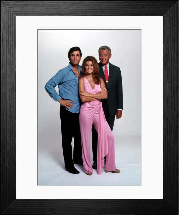 Framed Print : THE MOST DEADLY GAME, from left: George Maharis, Yvette Mimieux, Ralph Bellamy, 1970-1971
