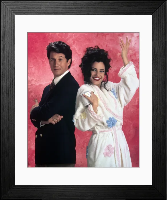 Framed Print : THE NANNY, from left, Charles Shaughnessy, Fran Drescher, 1993-99 (1993 photo) Framed Print : THE NANNY, from left, Charles Shaughnessy, Fran Drescher, 1993-99 (1993 photo)