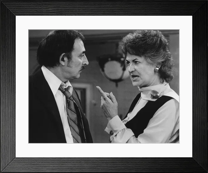 Framed Print : MAUDE, from left: William Macy, Bea Arthur, (1972), 1972-1978 Framed Print : MAUDE, from left: William Macy, Bea Arthur, (1972), 1972-1978