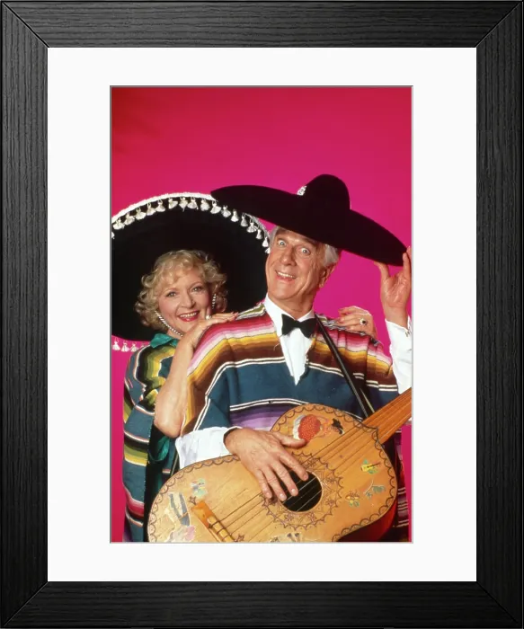 Framed Print : CHANCE OF A LIFETIME, from left, Betty White, Leslie Nielsen, aired November 18, 1991 Framed Print : CHANCE OF A LIFETIME, from left, Betty White, Leslie Nielsen, aired November 18, 1991