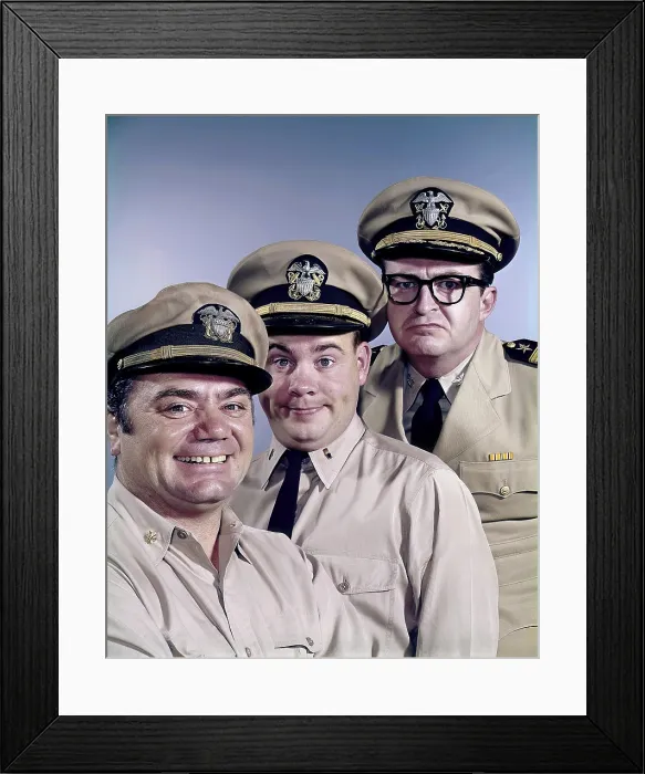 Framed Print : MCHALES NAVY, from left: Ernest Borgnine, Tim Conway, Joe Flynn, 1962-1966 Framed Print : MCHALES NAVY, from left: Ernest Borgnine, Tim Conway, Joe Flynn, 1962-1966