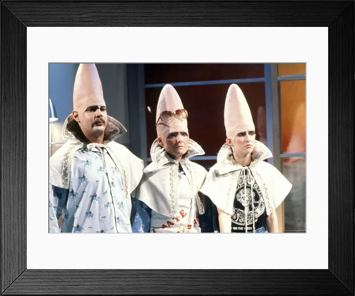 Framed Print : SATURDAY NIGHT LIVE, from left: from left: Dan Aykroyd, Jane Curtin, Laraine Newman, The Coneheads, 1975