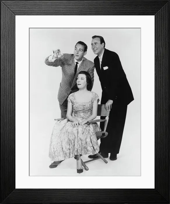 Framed Print : YOUR SHOW OF SHOWS, from left: Sid Caesar, Imogene Coca (seated), Carl Reiner, 1950-1954 Framed Print : YOUR SHOW OF SHOWS, from left: Sid Caesar, Imogene Coca (seated), Carl Reiner, 1950-1954