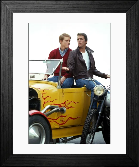 Framed Print : HAPPY DAYS, from left, Ron Howard, Henry Winkler, 1974-84 (1976 photo)